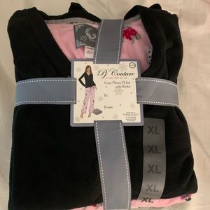 Cozy pajama set with blanket